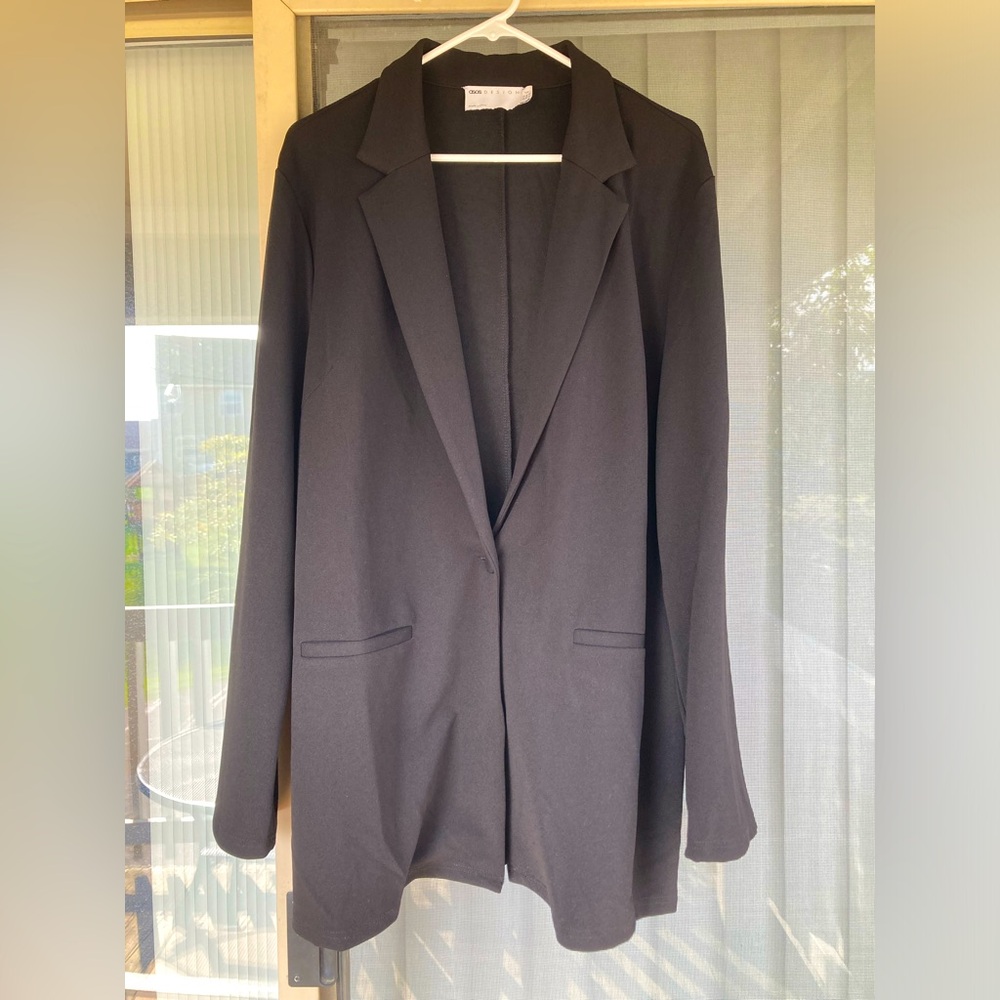 Asos Black Oversized Blazer - Size 12 Tall